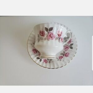 Grosvenor Bone China,  silver rose,made in england